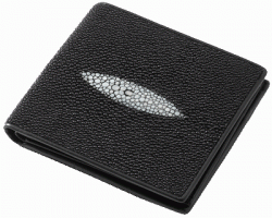W044 Stingray Leather Men Wallet bl1